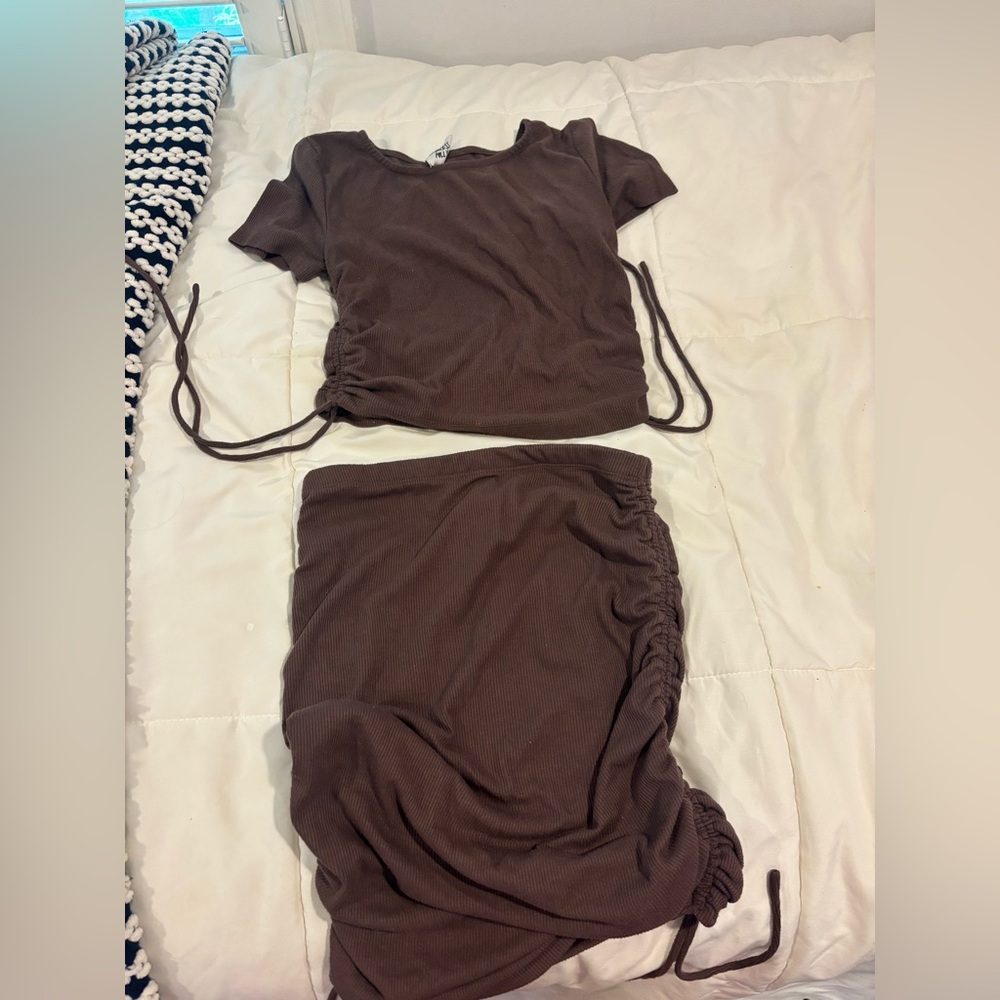 Princess Polly Chocolate Mini Skirt Set
